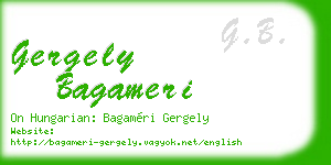 gergely bagameri business card