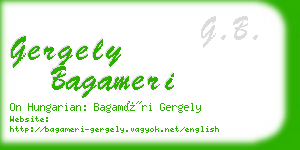 gergely bagameri business card